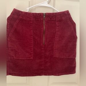 Wild Fable Maroon Corduroy Mini Skirt